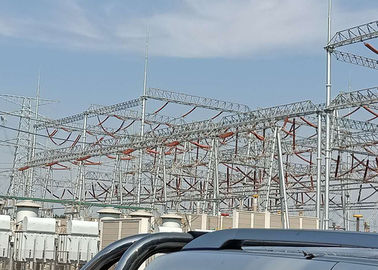 fácil de alta resistencia de la estructura de la subestación de la transmisión de poder 230KV instalar