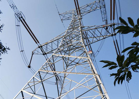 El circuito doble Q355B 220KV galvanizó las torres de acero del enrejado